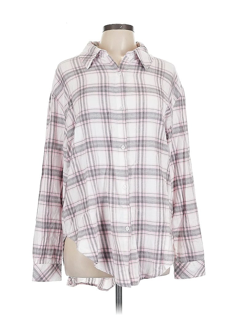 Pre-owned Mi Ami Long Sleeve Button Down Shirt In White