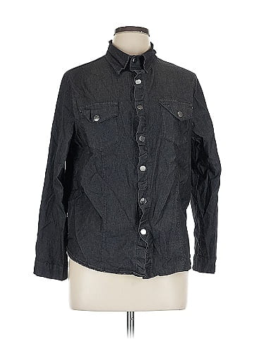 Jeans Long Sleeve Button-Down Shirt (view 1)
