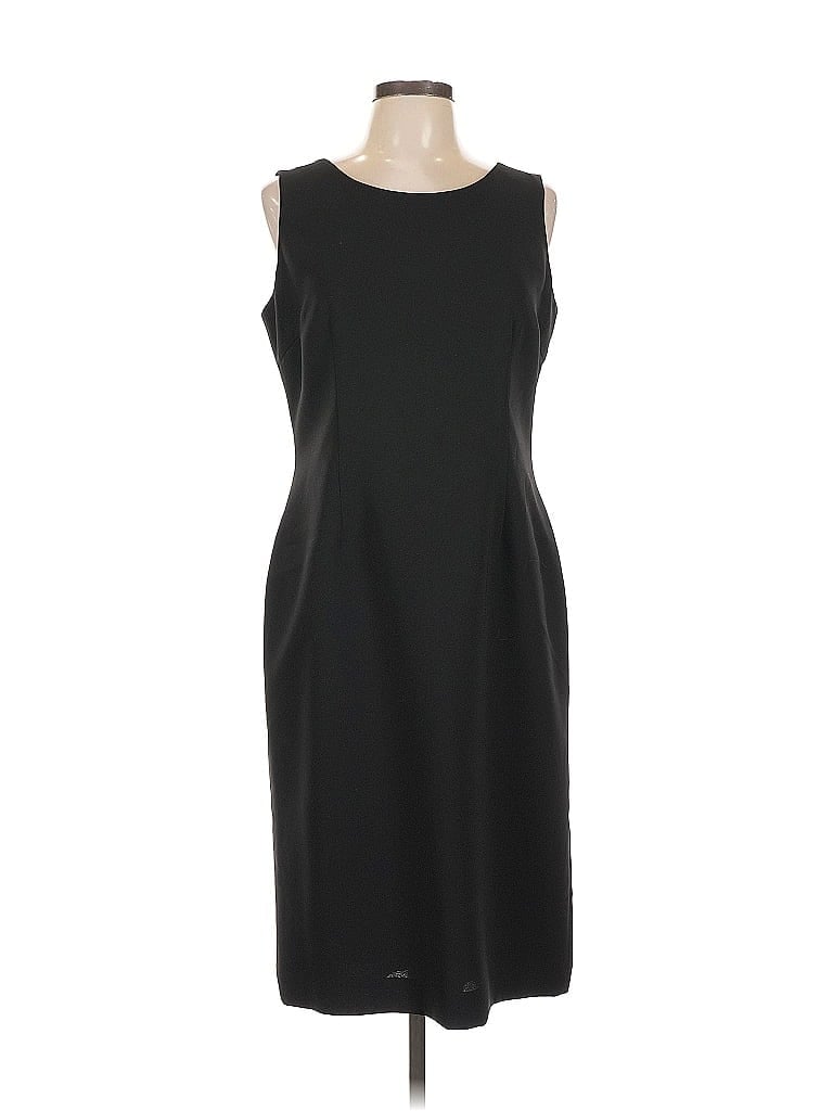 Jones Studio Solid Black Cocktail Dress Size 10 - photo 1