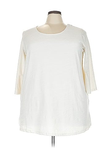 Woman Within 3/4 Sleeve Top (view 1)