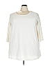 Woman Within Ivory 3/4 Sleeve Top Size 22 (1X) - photo 1