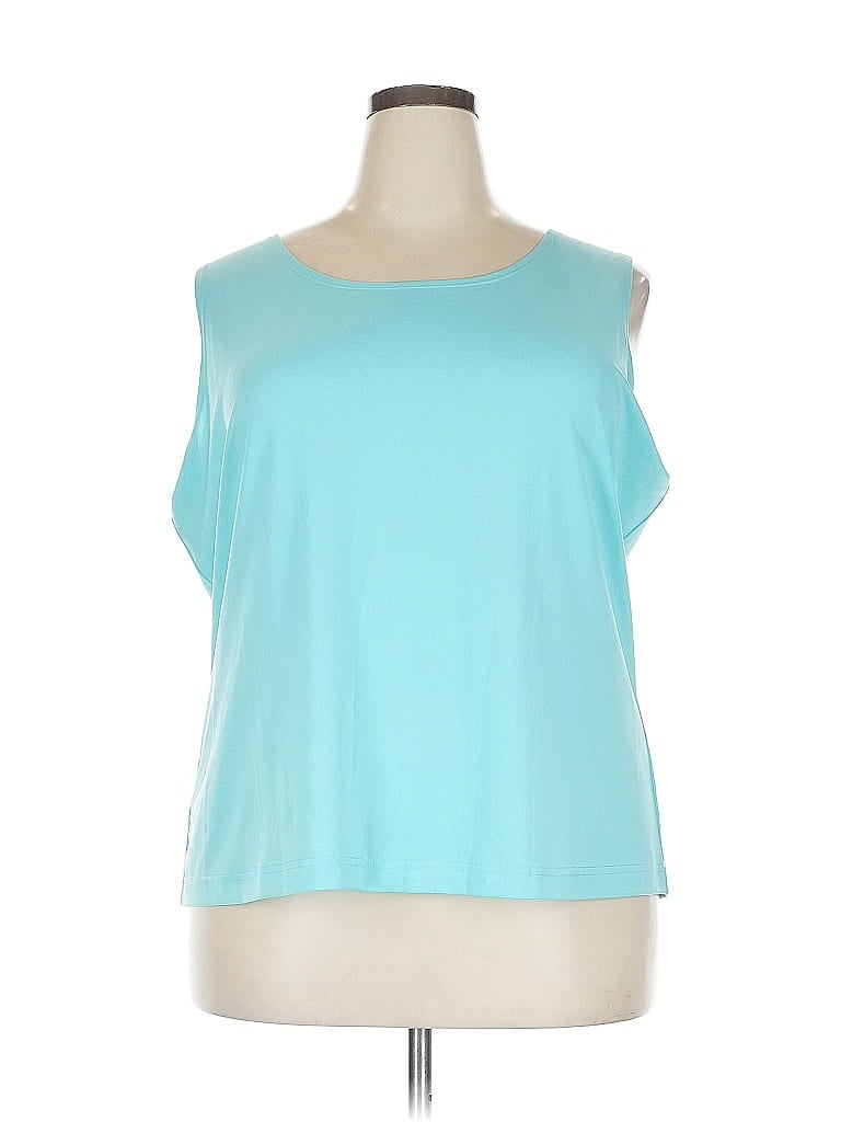 Pre-owned Susan Graver Sleeveless T-shirt In Green