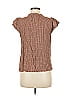 Ann Taylor LOFT Outlet 100% Rayon Brown Short Sleeve Blouse Size M - photo 2