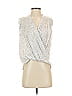 Akemi + Kin Silver White Sleeveless Blouse Size S - photo 1