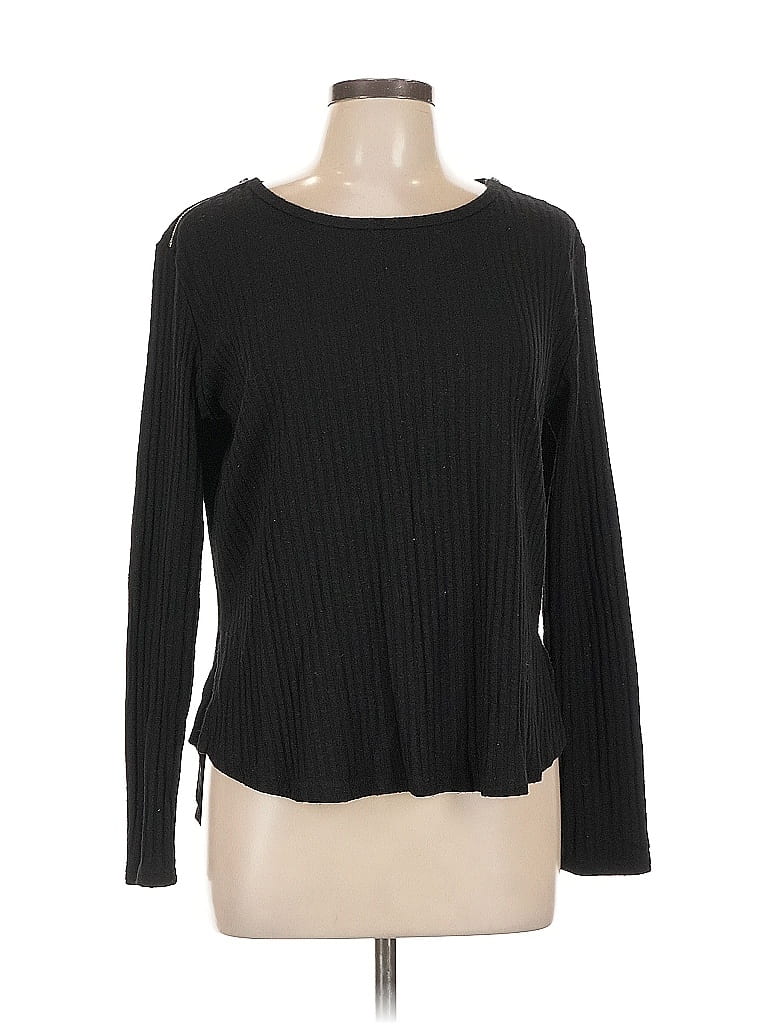 Click to view more detailed imagery on our partner's website Pre-owned Hyfve Long Sleeve Top Black Boatneck Tops