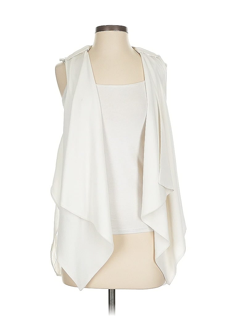 Pre-owned Unbranded Sleeveless Blouse In White