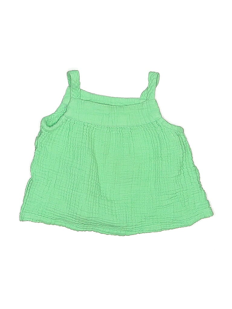 Click to view more detailed imagery on our partner's website Pre-owned Primary Clothing Kids' Sleeveless Blouse In Green