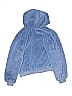 Justice 100% Polyester Blue Purple Zip Up Hoodie Size 16 - photo 2