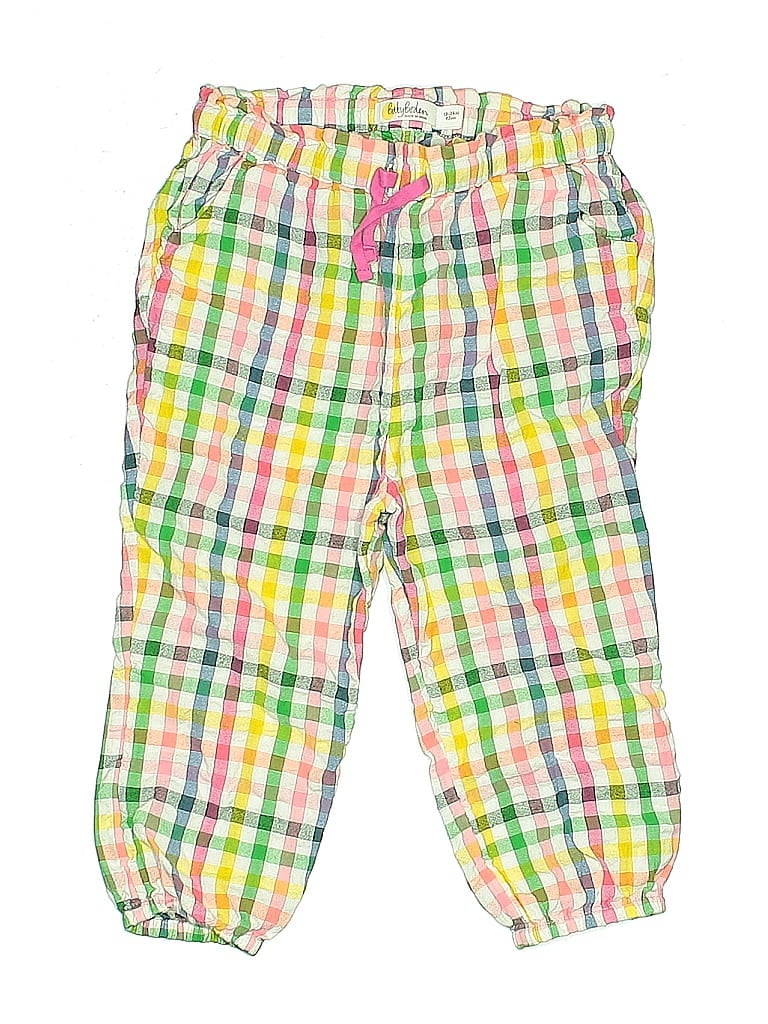 Baby Boden Checkered-gingham Yellow Casual Pants Size 18-24 mo - photo 1