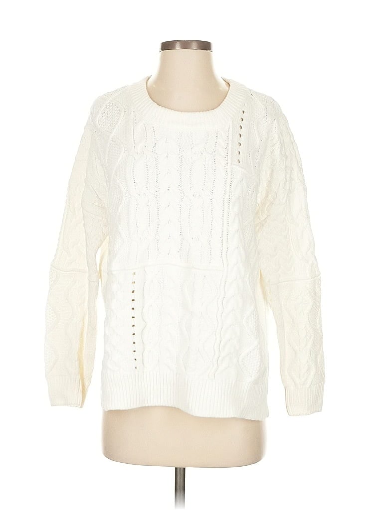Pre-owned Pilcro By Anthropologie Pullover Sweater In White
