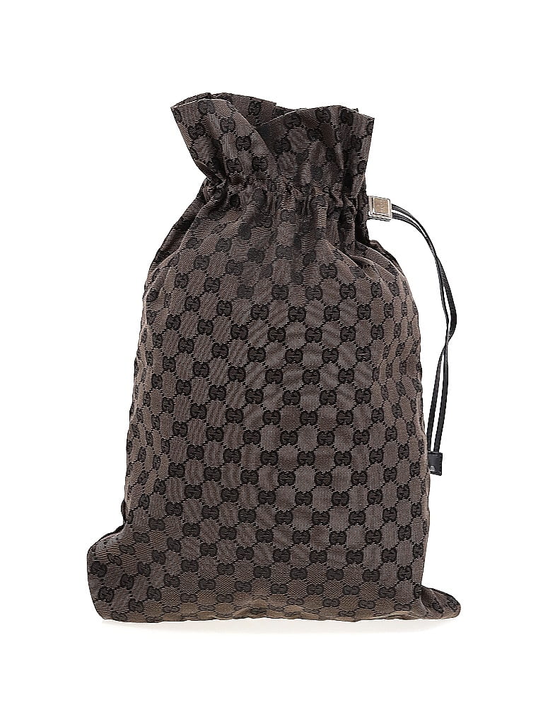 Gucci Brown Tan Vintage GG Canvas Drawstring Bag One size - photo 1