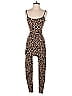 LNA Animal Print Brown Jumpsuit Size XS - photo 1