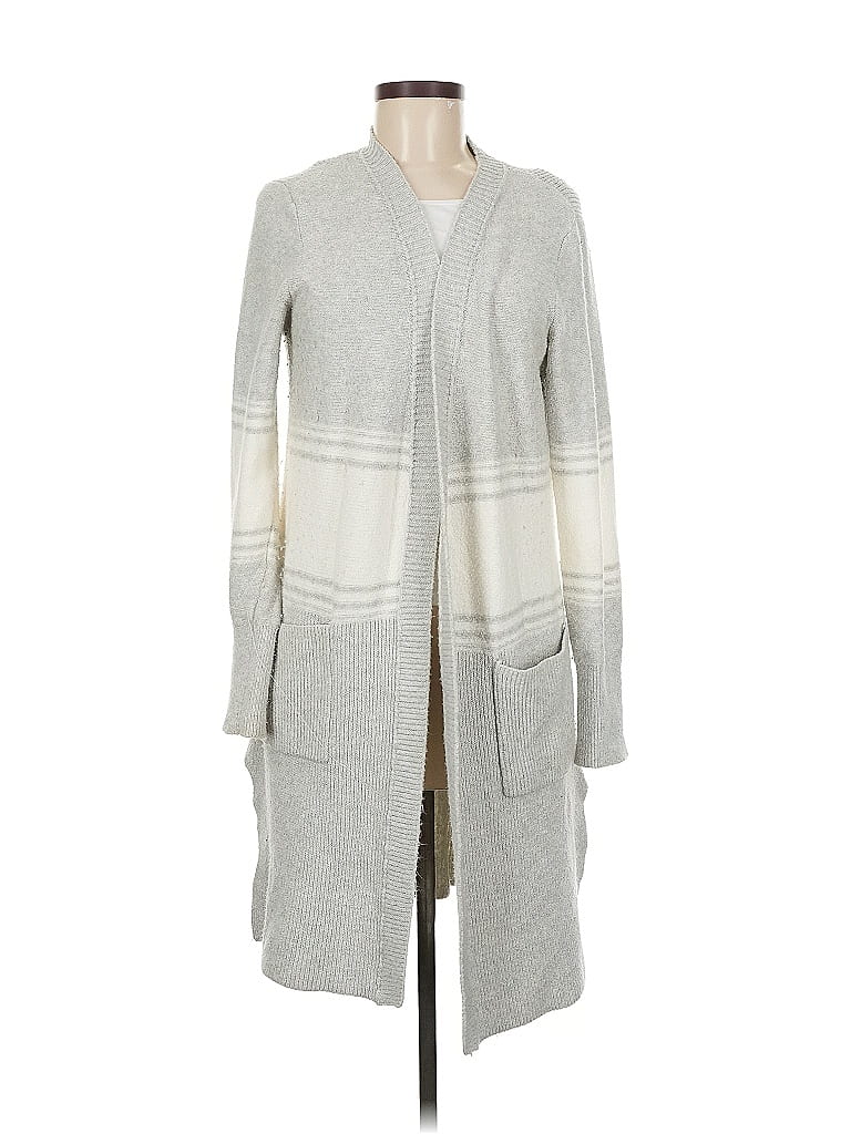 Pre-owned Lucky Brand Cardigan Sweater In Gray