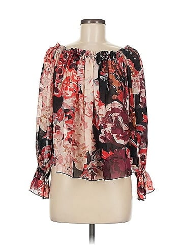Elizabeth and James 3/4 Sleeve Silk Top (view 1)