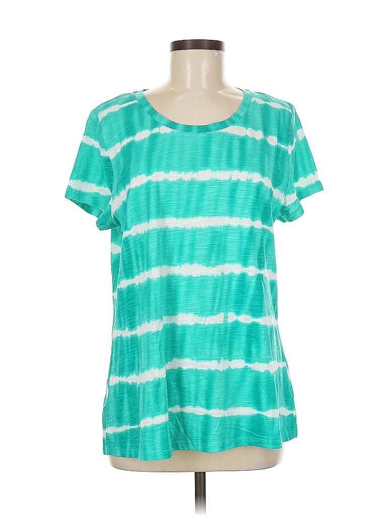 Pre-owned Belle By Kim Gravel Short Sleeve T-shirt In Blue