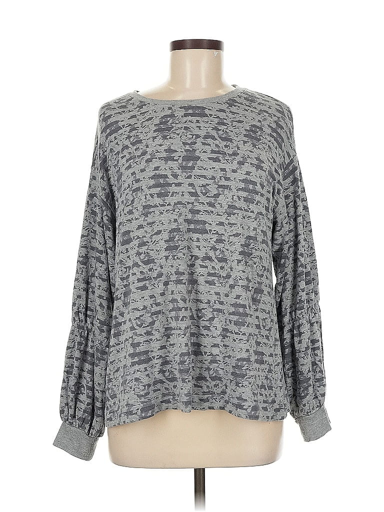 Pre-owned Lou & Grey Pullover Sweater In Gray