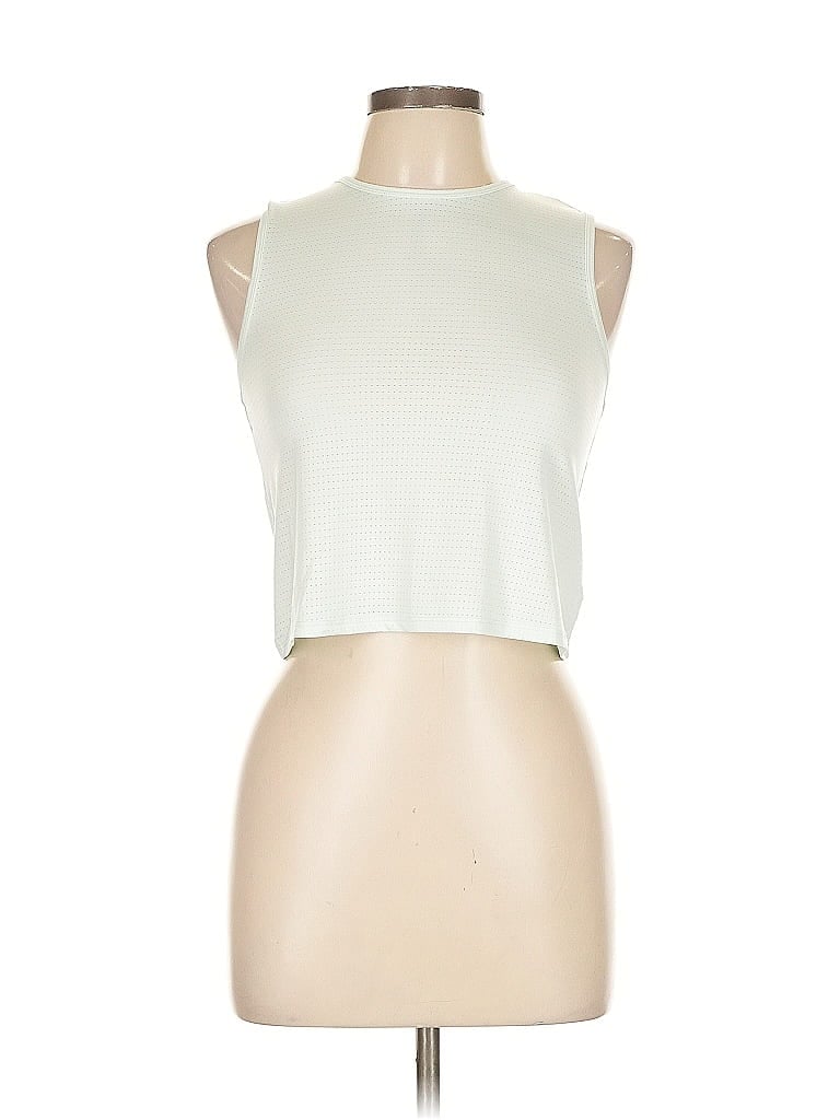 Pre-owned Z By Zella Tank Top Teal Halter Neckline Tops In Blue