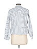 Madewell Stripes Silver Long Sleeve Blouse Size L - photo 2