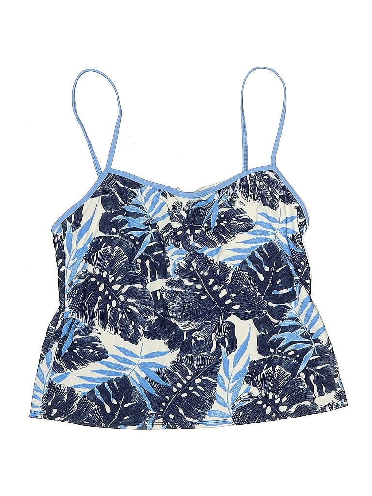 Pre-owned Nautica Swimsuit Top Blue Print Pattern Swimwear