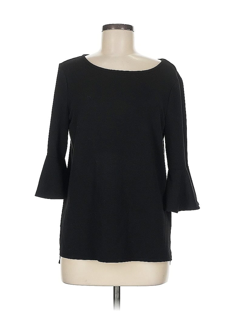 Pre-owned Max Studio 3/4 Sleeve Top Black Boatneck Tops