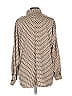 Shein 100% Polyester Houndstooth Silver Long Sleeve Blouse Size L - photo 2