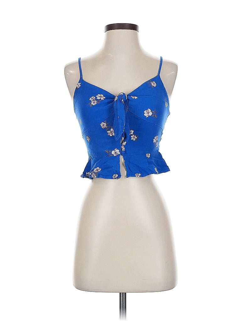 Pre-owned American Eagle Outfitters Tank Top Blue Sweetheart Neckline Tops