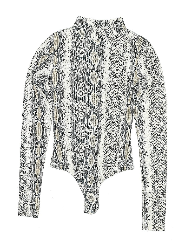 Pre-owned Prettylittlething Bodysuit In Silver