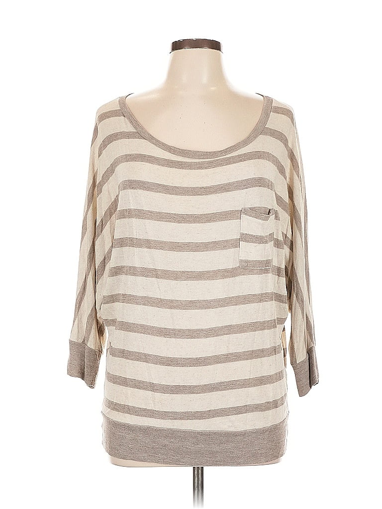 Pre-owned Xxi 3/4 Sleeve T-shirt In Brown