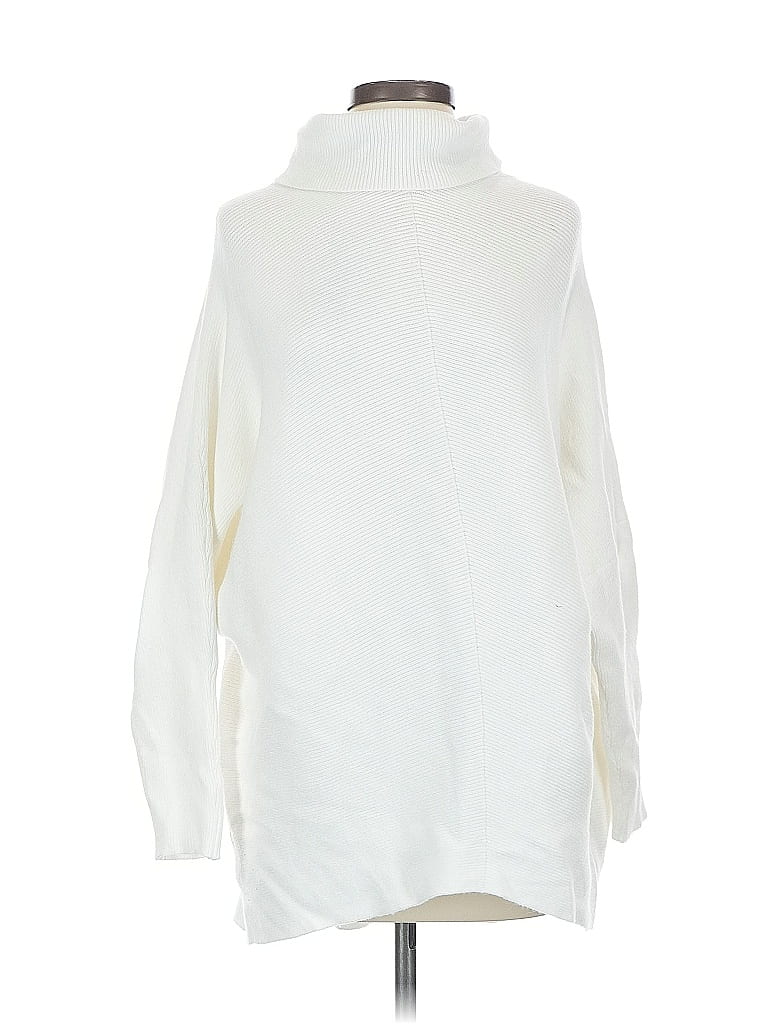 Pre-owned Unbranded Turtleneck Sweater In White