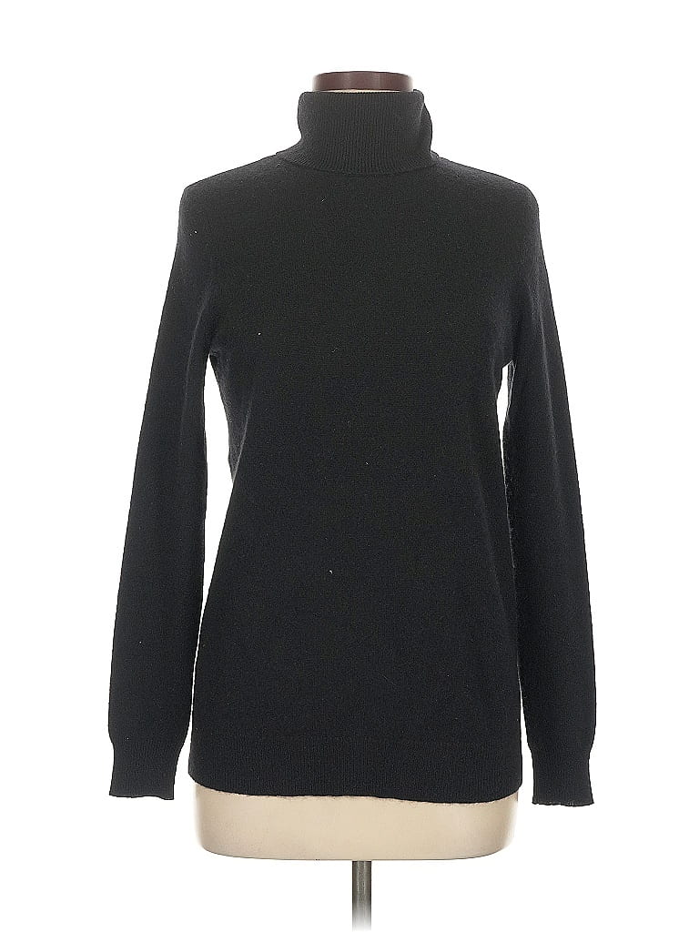 C by Bloomingdales 100% Cashmere Black Cashmere Pullover Sweater Size S - photo 1