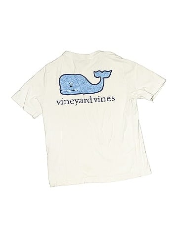 Vineyard Vines 100% Cotton Ivory White Short Sleeve T-Shirt Size 6