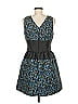 Belle Badgley Mischka Graphic Blue Black Cocktail Dress Size 6 - photo 3