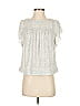 Ann Taylor LOFT 100% Polyester Silver Short Sleeve Blouse Size XS - photo 1