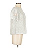Ann Taylor LOFT 100% Polyester Silver Short Sleeve Blouse Size XS - photo 4