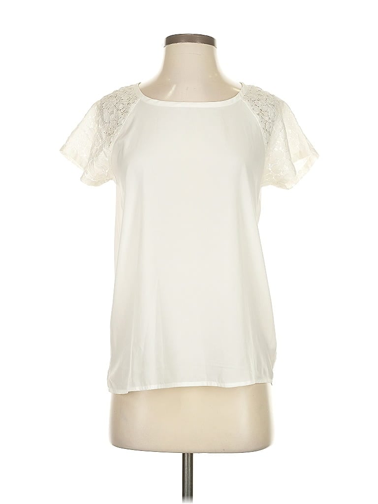 Pre-owned Old Navy Short Sleeve Blouse In White
