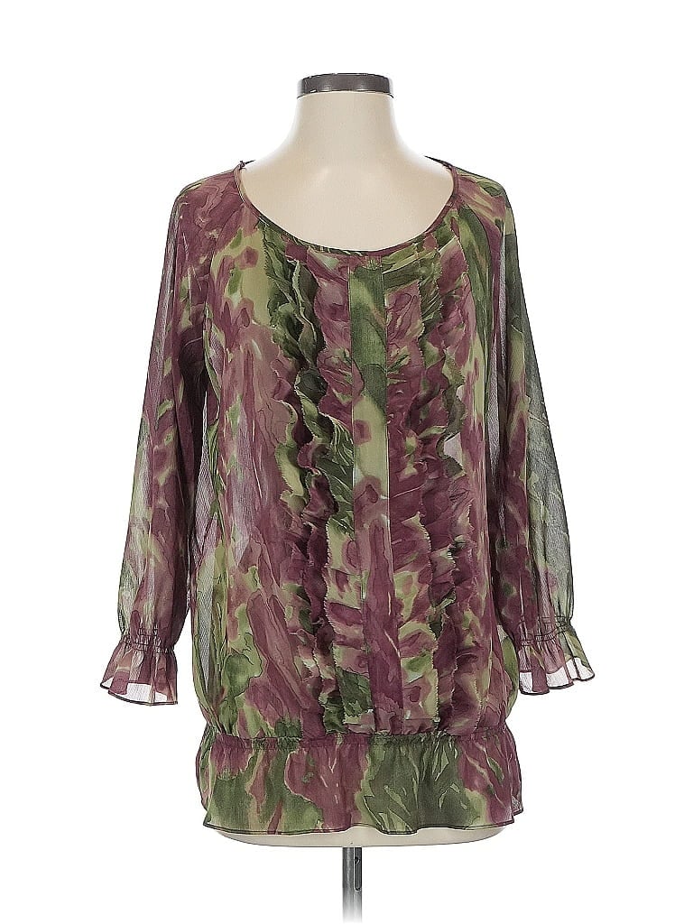 AK Anne Klein Green 3/4 Sleeve Blouse Size S - photo 1