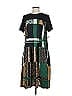 Gracia 100% Polyester Graphic Green Casual Dress Size S - photo 1