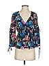 Tanya Taylor Black 3/4 Sleeve Silk Top Size 0 - photo 1