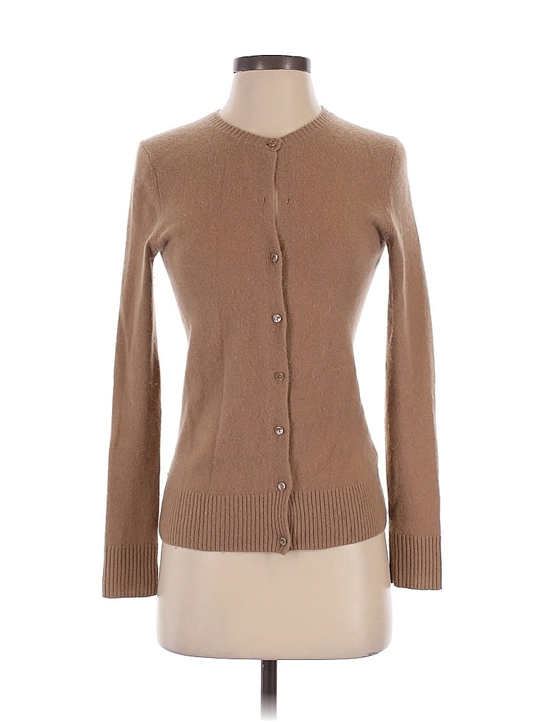 Saks Fifth Avenue 100% Cashmere Brown Tan cashmere cardigan Size XS - photo 1