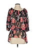 Plastic Island Black 3/4 Sleeve Blouse Size XS - photo 1