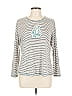 Hue Silver White 3/4 Sleeve T-Shirt Size XL - photo 1
