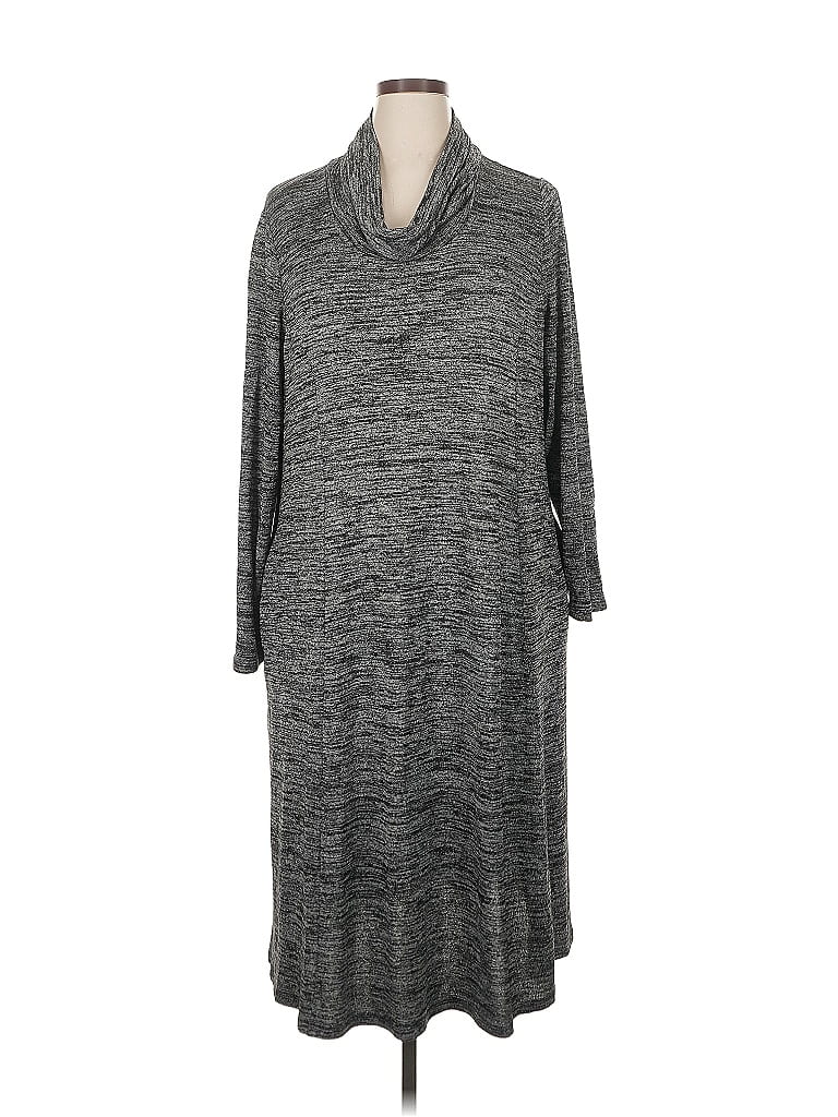 Catherines Gray Casual Dress Size 1X - photo 1