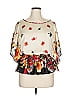 West Kei 100% Polyester Ivory 3/4 Sleeve Blouse Size XL - photo 1