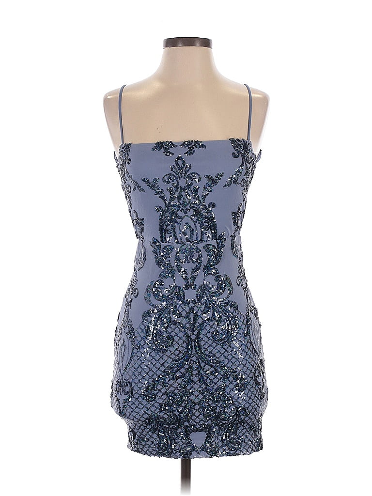 Windsor Paisley Blue Cocktail Dress Size M - photo 1