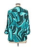 JM Collection 100% Polyester Teal 3/4 Sleeve Blouse Size 0X - photo 2