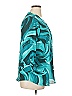 JM Collection 100% Polyester Teal 3/4 Sleeve Blouse Size 0X - photo 3