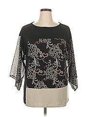 Jm Collection 3/4 Sleeve Blouse