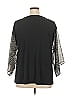 JM Collection Black 3/4 Sleeve Blouse Size L - photo 2