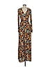 Tanya Taylor 100% Polyester Print Brown Casual Dress Size S - photo 1