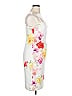 Black Halo Floral White Cocktail Dress Size 14 - photo 3